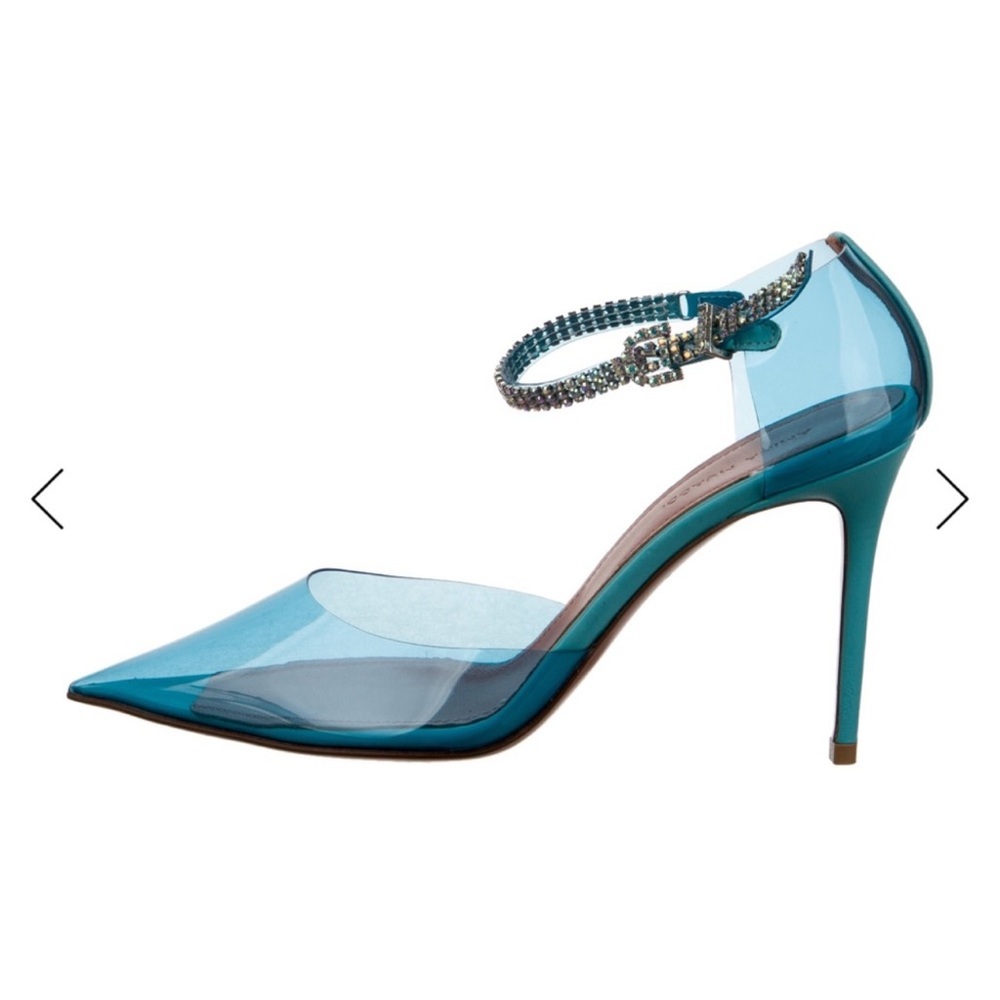 Amina muadi blue heels